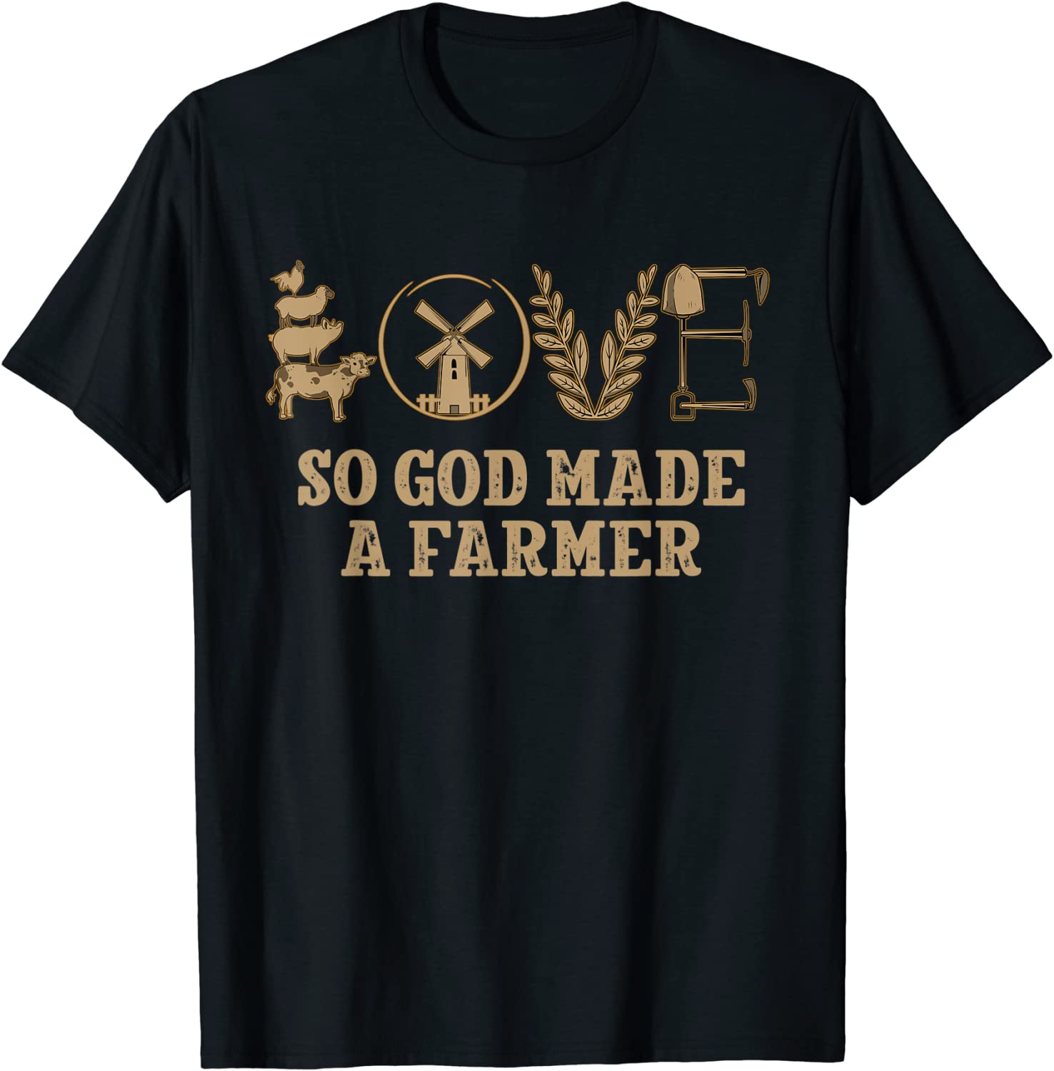 So God Made A Farmer Motivational Quote Shirt