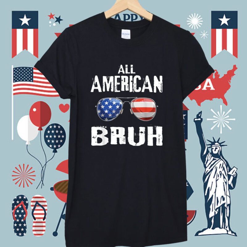 All American Bruh 4th Of July Boys Patriotic Shirt