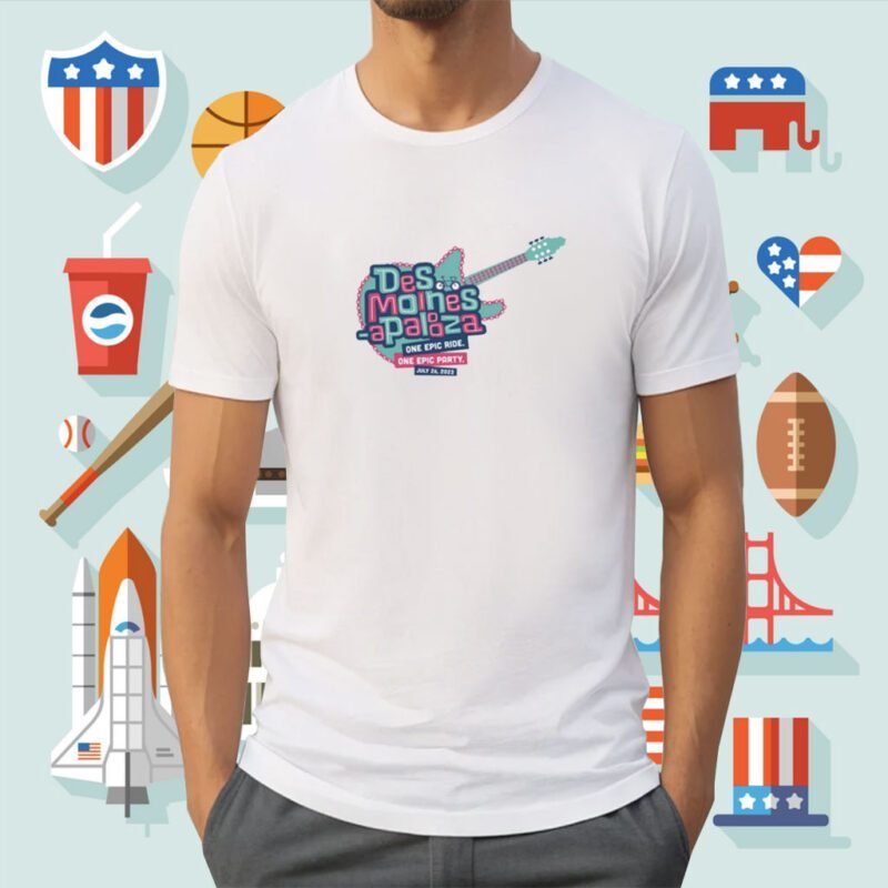 Des Moines Apalooza Guitar Shirt