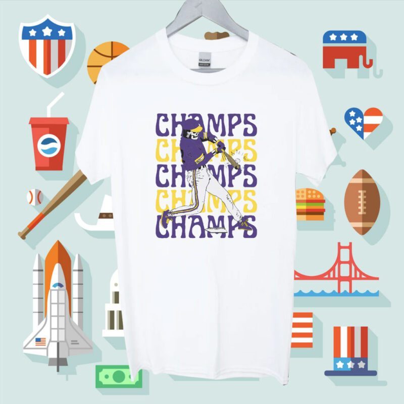 Skeleton LSU Baton Rouge Baseball Champs Shirt