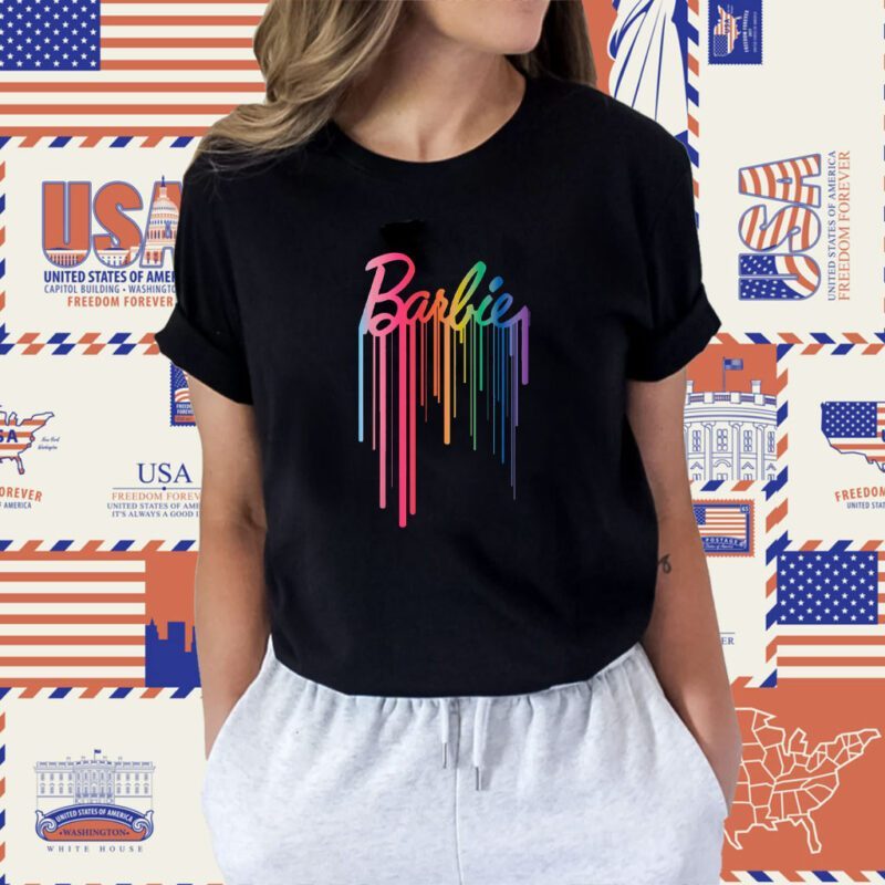 Barbie Logo Rainbow Drip T-Shirt