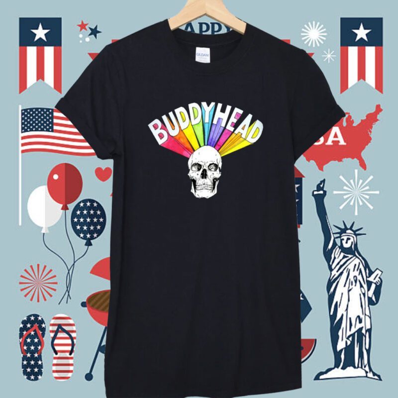 Rainbow Skull Buddy Head Shirt