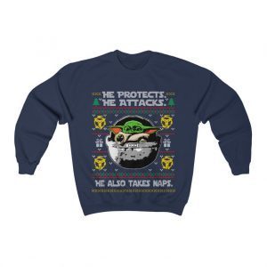 Baby Yoda Mandalorian Quote Ugly Christmas Sweater