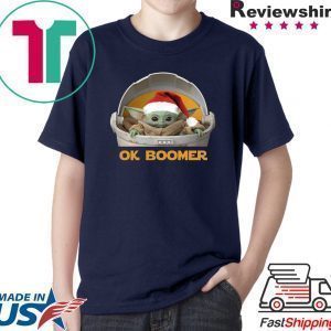 Baby Yoda OK Boomer shirt Merry Christmas 2020