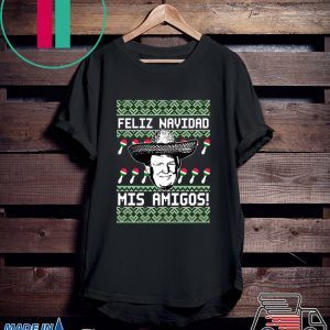 Donald Trump Feliz Navidad Mis Amigos Christmas Tee Shirt