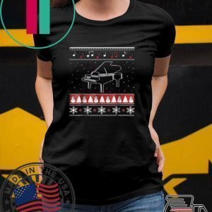 Piano Ugly Christmas Tee Shirt