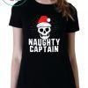Top Naughty Captain Sailing Boat Xmas Inappropriate Christmas Tee Shirt