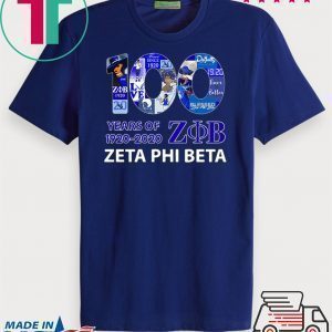 100 Years Of 1920-2020 ZOB Zeta Phi Beta Tee Shirts
