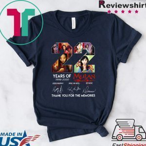 22 Years of Mulan 1998 2020 thank you for the memories Tee Shirt