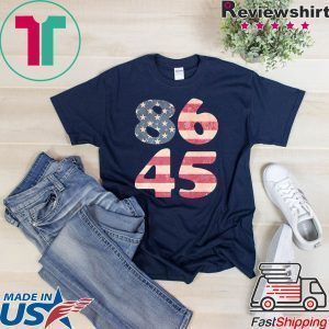 8645 Impeach President Trump American Flag Tee Shirts