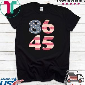 8645 Impeach President Trump American Flag Tee Shirts