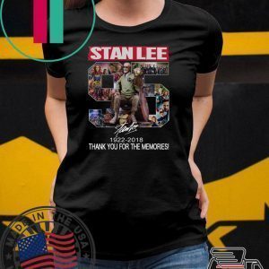 96 Years Of Stan Lee thank you for the memories signature Tee Shirt