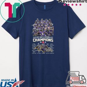 AFC North Devision Champions 2019 Signatures Tee Shirt