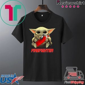 Baby Yoda And Firefighter Tee Shirt