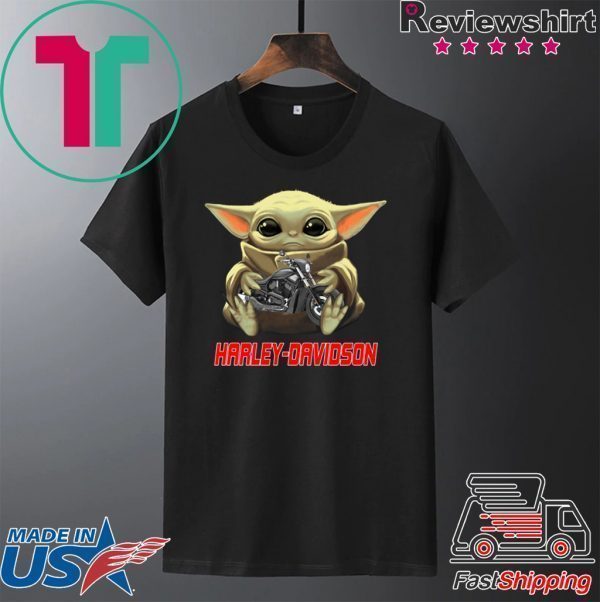 Baby Yoda And Harley Davidson Tee Shirt
