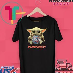 Baby Yoda And Ironworker Logo Tee Shirt