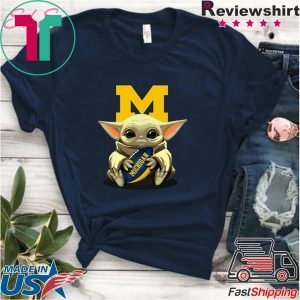 Baby Yoda And Michigan Tee Shirt