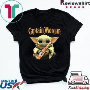 Baby Yoda Captain Morgan Tee Shirts