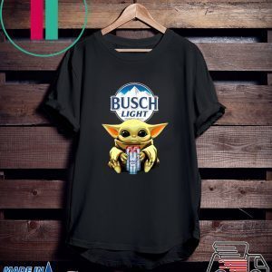 Baby Yoda Hug Busch Light Beer Tee Shirt