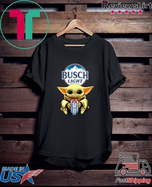 Baby Yoda Hug Busch Light Beer Tee Shirt