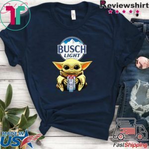 Baby Yoda Hug Busch Light Beer Tee Shirt
