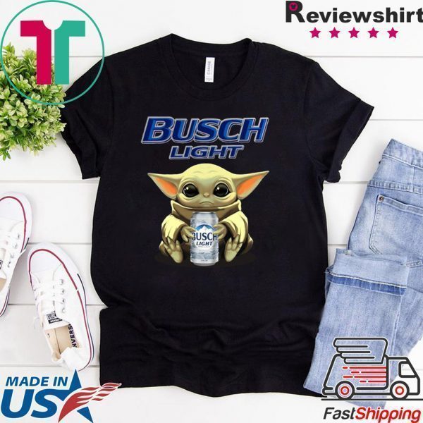 Baby Yoda Hug Busch Light Tee Shirt