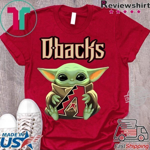 Baby Yoda Hug Dbacks Logo Shirt