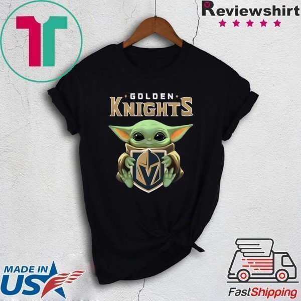 Baby Yoda Hug Golden Knights Classic T-Shirt