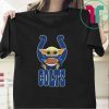 Baby Yoda Hug Indianapolis Colts Ball Logo Tee Shirt