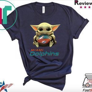 Baby Yoda Hug Miami Dolphins Tee Shirts