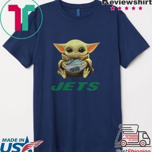 Baby Yoda Hug New York Jets Star Wars Mandalorian Tee Shirt
