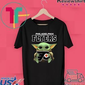 Baby Yoda Hug Philadelphia Flyers Tee Shirt