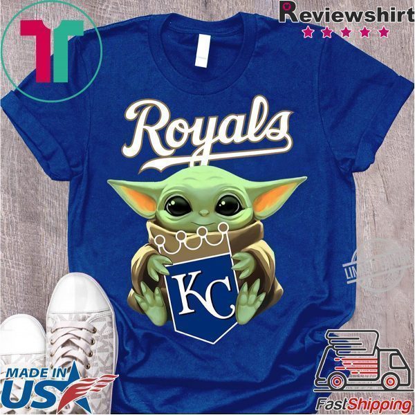 Baby Yoda Hug Royal Logo Tee Shirt