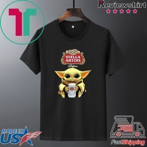 Baby Yoda Hug Stella Artois Beer Tee Shirt