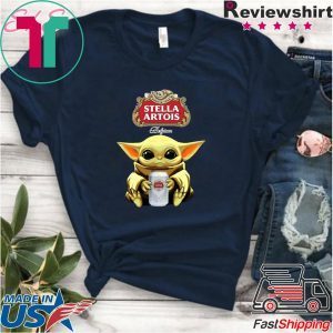 Baby Yoda Hug Stella Artois Beer Tee Shirt