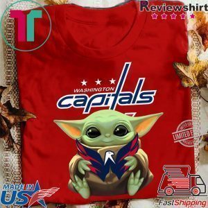 Baby Yoda Hug Washington Capitals Logo Shirt