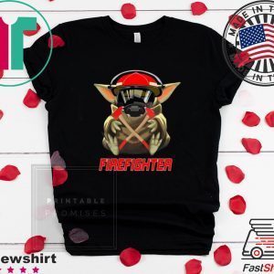 Baby Yoda Mashup Firefighter Star Wars Tee Shirt