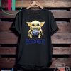 Baby Yoda hold New England Patriots Star Wars Tee Shirt