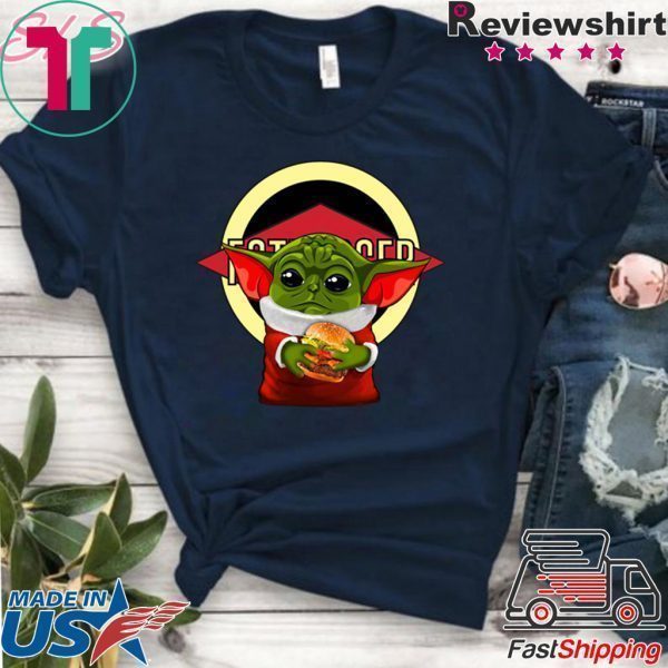 Baby Yoda hug Fatburger Tee Shirt
