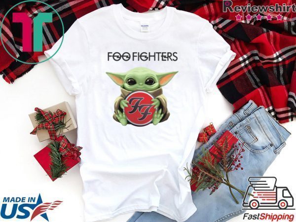 Baby Yoda hug Foo Fighters Tee Shirt