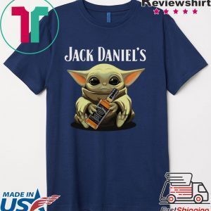 Baby Yoda hug Jack Daniel’s Whiskey Tee Shirt