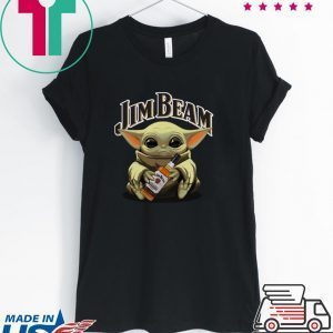 Baby Yoda hug Jim Beam Whiskey Tee Shirt