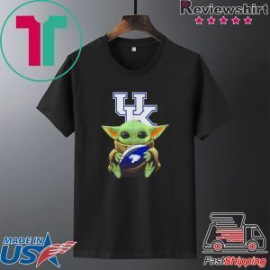 Baby Yoda hug Kentucky Wildcats Star Wars Tee Shirt