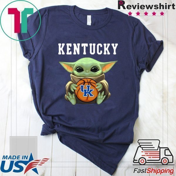 Baby Yoda hug Kentucky Wildcats Star Wars Unisex T-Shirt