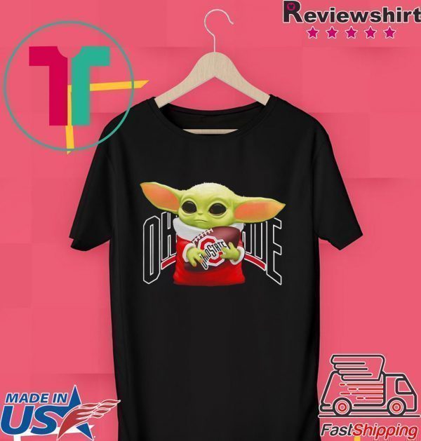 Baby Yoda hug Ohio State Buckeyes Tee Shirt