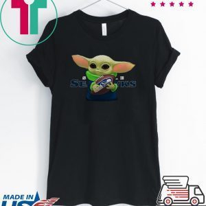 Baby Yoda hug Seattle Seahawks Tee Shirt