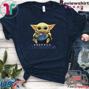 Baby Yoda hug Seattle Seahawks 2020 T-Shirt