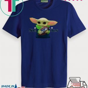 Baby Yoda hug Seattle Seahawks Tee Shirt