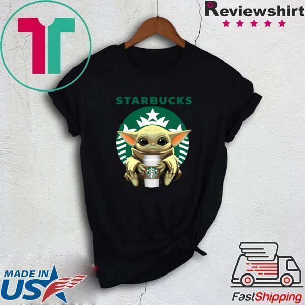 Baby Yoda hug Starbucks Tee Shirts