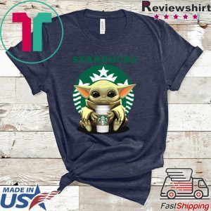 Baby Yoda hug Starbucks Tee Shirts